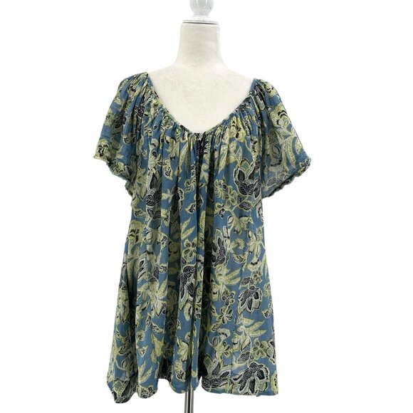 Free People Womens Small Dress Kauai Getaway Mini Floral Ocean Combo Tunic - Picture 1 of 8